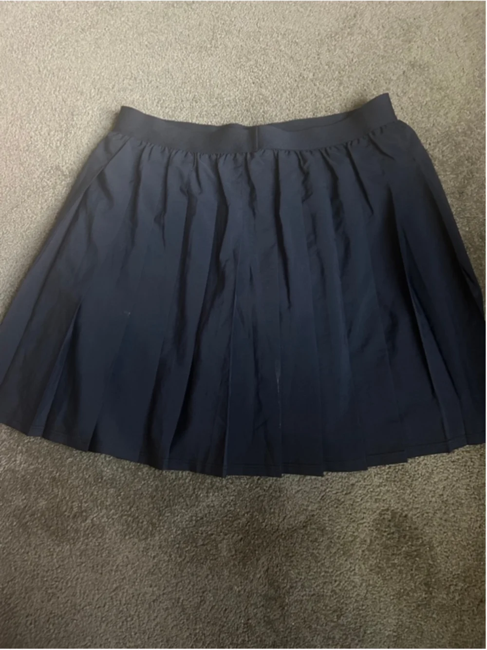 Women's Alo Yoga Black Varsity Pleated Tennis Mini Skirt L